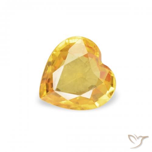 0.36ct Golden Saphir, Herz, VS