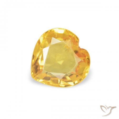 0.42ct Natürlicher Golden Saphir, Herz, VS
