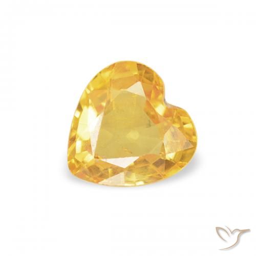 0.39ct Natürlicher Mittleres Gold Saphir, Herz, VS