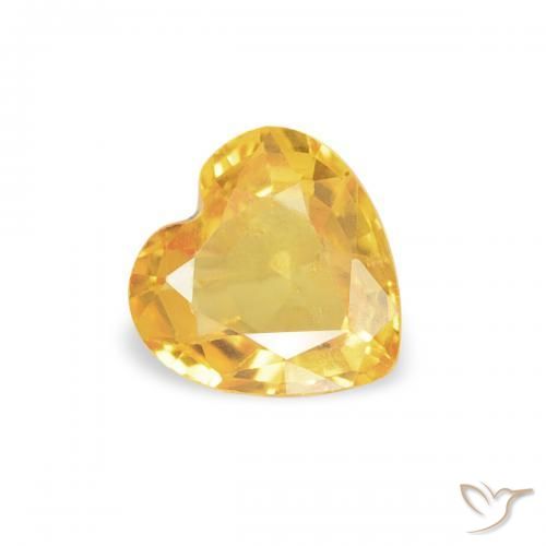 9,17 ctw natürlicher Mittleres Gold Saphir, Herz, VS