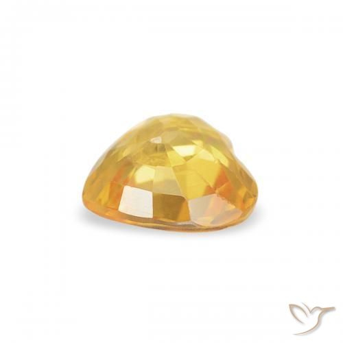 9,17 ctw natürlicher Mittleres Gold Saphir, Herz, VS