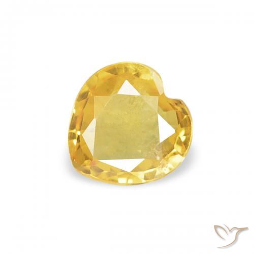 0.34ct Natürlicher Golden Saphir, Herz, VS