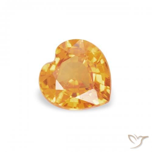 9,17 ctw natürlicher Orange-Gold Saphir, Herz, VS
