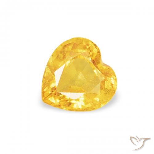 0.40ct Natürlicher Top-Gold Saphir, Herz, VS