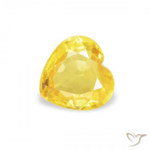 0.40ct Natürlicher Hummel Gelb Saphir, Herz, VS