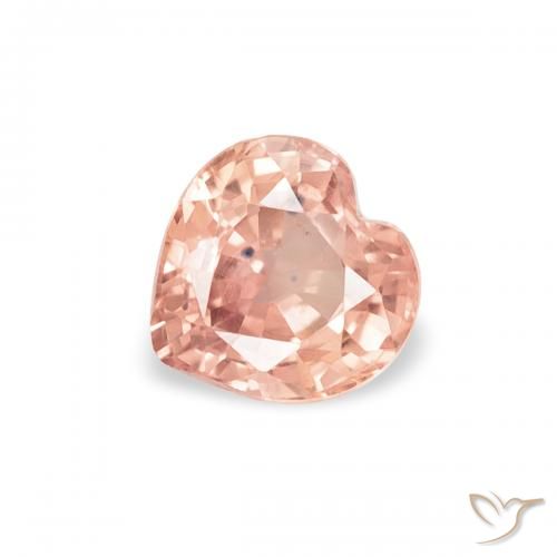 0.44ct Natürlicher hellrosa Saphir, Herz, VS