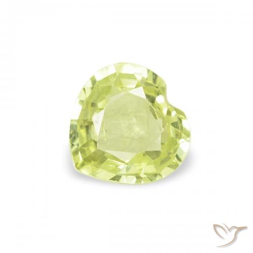 0.36ct limettengrün Saphir, Herz, VS