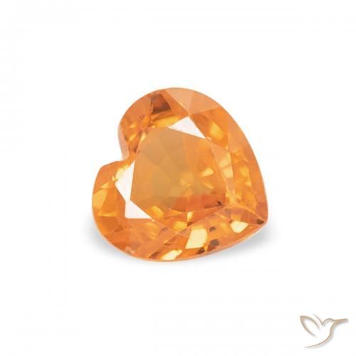 9,17 ctw natürlicher hellorange Saphir, Herz, VVS-VS