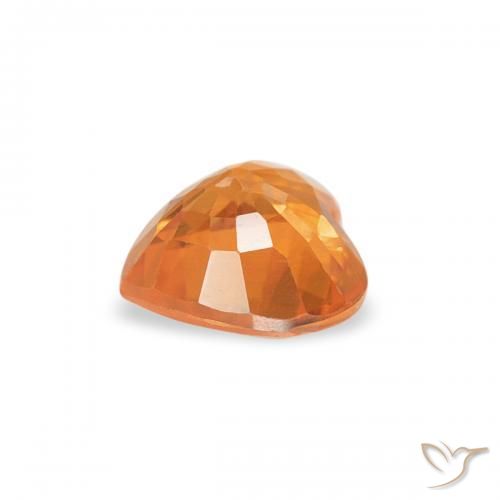 9,17 ctw natürlicher hellorange Saphir, Herz, VVS-VS