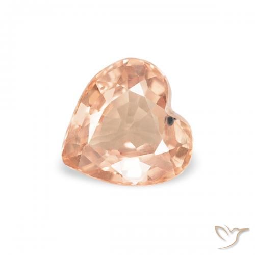 0.42ct Natürlicher Helle Tigerorange Saphir, Herz, VVS-VS