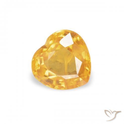 9,17 ctw natürlicher Gold-Orange Saphir, Herz, VVS-VS