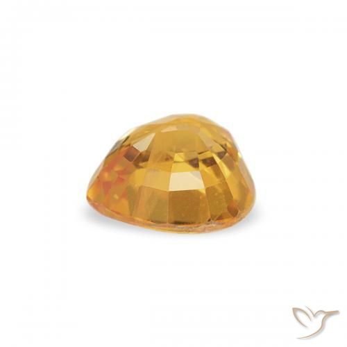 9,17 ctw natürlicher Gold-Orange Saphir, Herz, VVS-VS