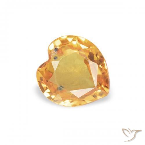 9,17 ctw natürlicher Orange-Gold Saphir, Herz, VVS-VS