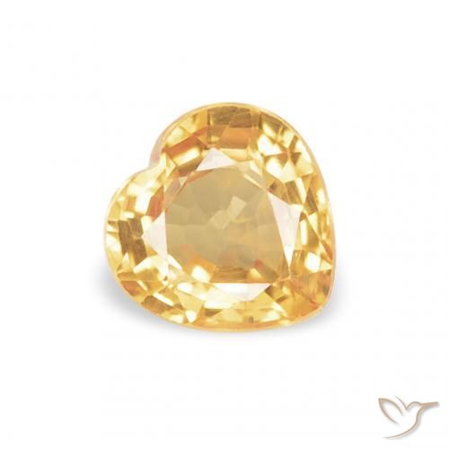 9,17 ctw natürlicher Hellorange-Gold Saphir, Herz, VVS-VS