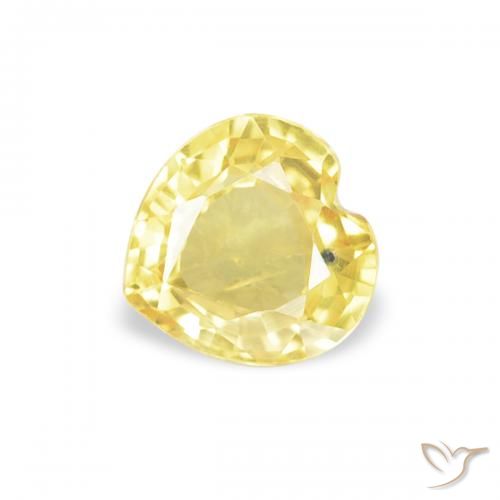 0.41ct hellgelb Saphir, Herz, VVS-VS