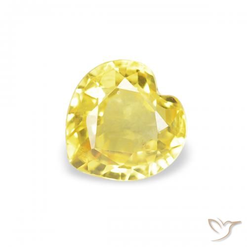 0.40ct Natürlicher hellgelb Saphir, Herz, VVS-VS