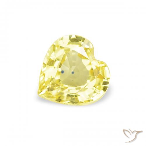 0.41ct hellgelb Saphir, Herz, VVS-VS