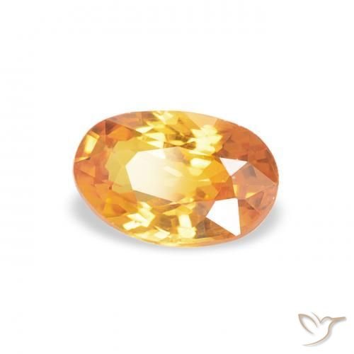 9,17 ctw natürlicher Tiefes Orange-Gold Saphir, Oval, VS