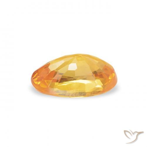9,17 ctw natürlicher Tiefes Orange-Gold Saphir, Oval, VS