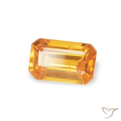 9,17 ctw natürlicher Orange-Gold Saphir, Oktagonschliff, VS