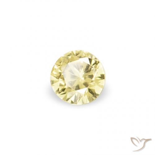 1.88 ct natürliche hellgelb Saphir-Edelsteine, Runden, VVS-VS