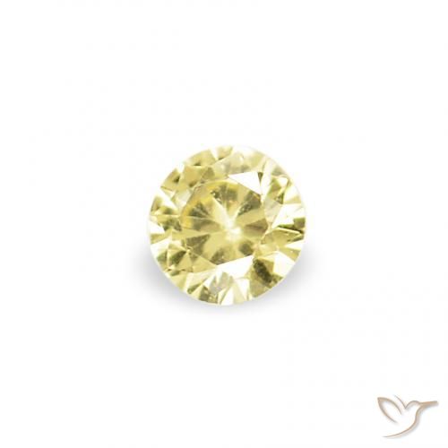 1.54 ct natürliche hellgelb Saphir-Edelsteine, Runden, VVS-VS