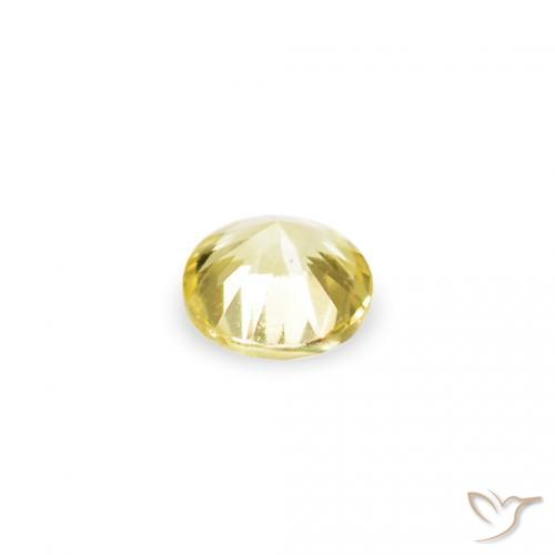 1.54 ct natürliche hellgelb Saphir-Edelsteine, Runden, VVS-VS