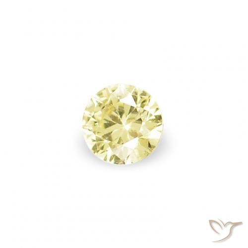 1.52 ct natürliche hellgelb Saphir-Edelsteine, Runden, VVS-VS