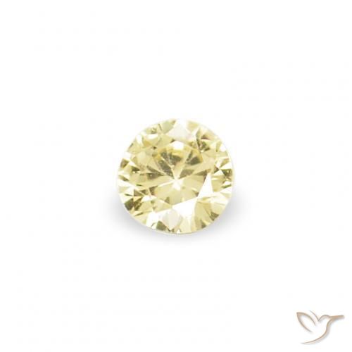 1.54 ct natürliche hellgelb Saphir-Edelsteine, Runden, VVS-VS