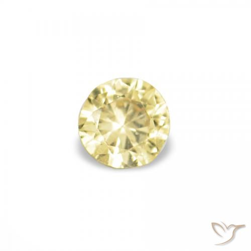 1.54ctw Helles Gold-Gelb Saphir, Runden, VVS-VS