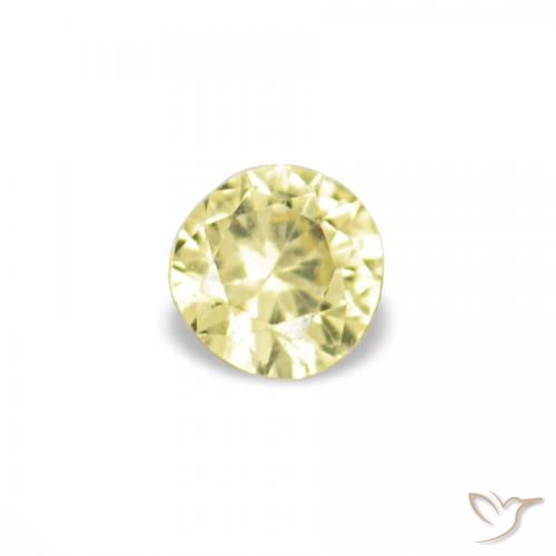1.52 ct natürliche hellgelb Saphir-Edelsteine, Runden, VVS-VS