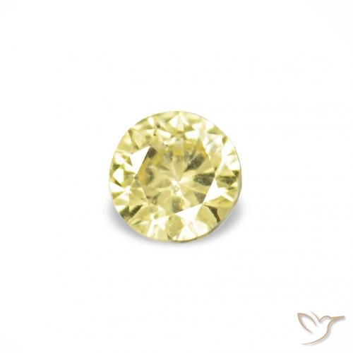 1.53ctw hellgelb Saphir, Runden, VVS-VS