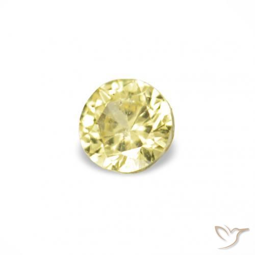 1.53 ct natürliche hellgelb Saphir-Edelsteine, Runden, VVS-VS