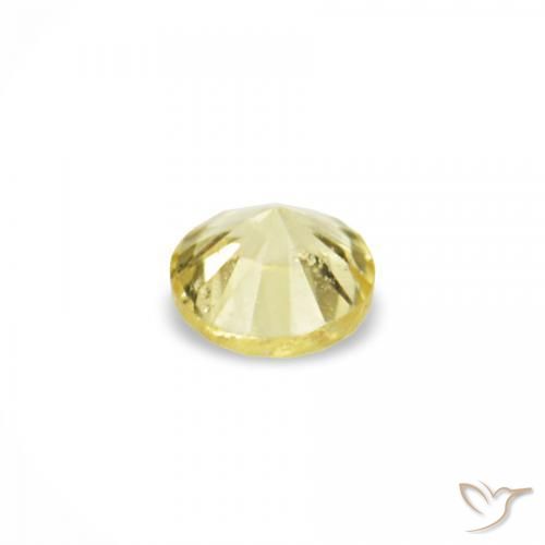 1.53 ct natürliche hellgelb Saphir-Edelsteine, Runden, VVS-VS