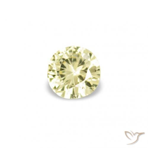 1.53 ct natürliche hellgelb Saphir-Edelsteine, Runden, VVS-VS