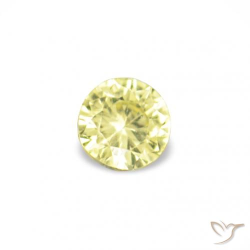 1.54 ct natürliche hellgelb Saphir-Edelsteine, Runden, VVS-VS