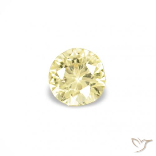 1.54ctw Medium Light-Yellow Saphir, Runden, VVS-VS