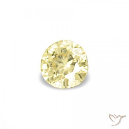 1.54 ct natürliche Medium Light-Yellow Saphir-Edelsteine, Runden, VVS-VS