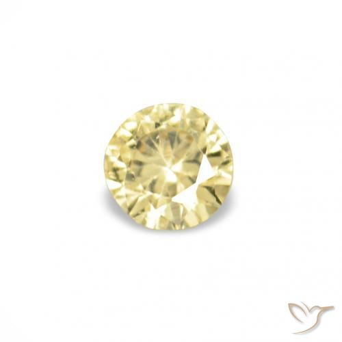 1.54 ct natürliche hellgelb Saphir-Edelsteine, Runden, VVS-VS