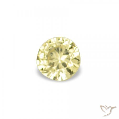 1.53 ct natürliche hellgelb Saphir-Edelsteine, Runden, VVS-VS