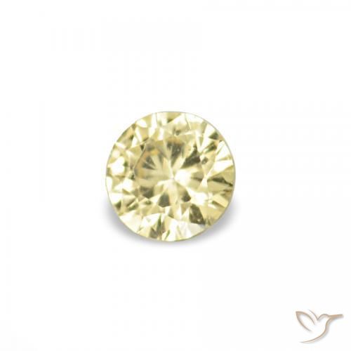 1.52 ct natürliche hellgelb Saphir-Edelsteine, Runden, VVS-VS