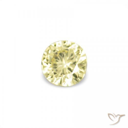 1.55ctw hellgelb Saphir, Runden, VVS-VS