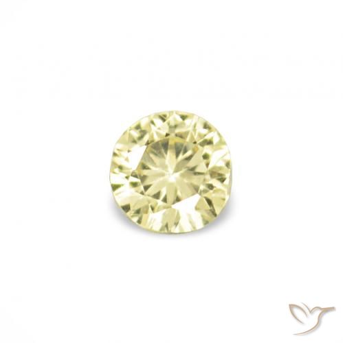1.55 ct natürliche hellgelb Saphir-Edelsteine, Runden, VVS-VS