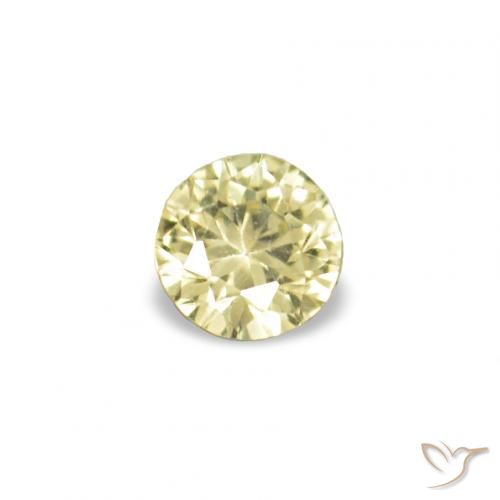 1.53ctw Medium Light-Yellow Saphir, Runden, VVS-VS