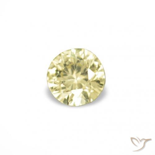 1.53 ct natürliche Medium Light-Yellow Saphir-Edelsteine, Runden, VVS-VS