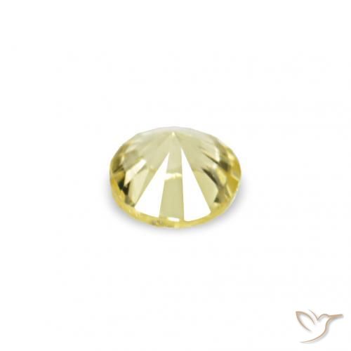 1.53 ct natürliche Medium Light-Yellow Saphir-Edelsteine, Runden, VVS-VS