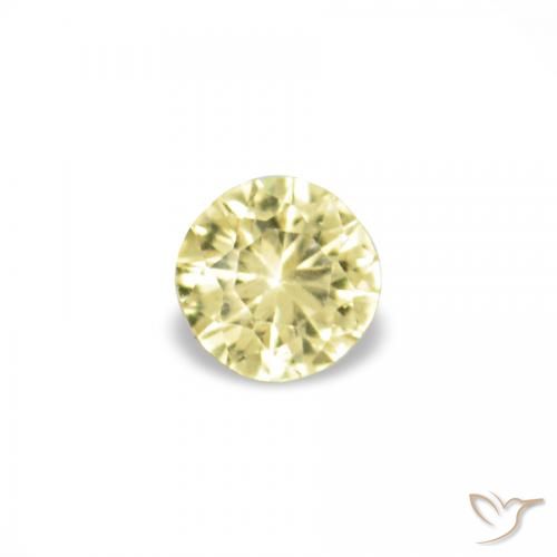 1.53ctw Medium Light-Yellow Saphir, Runden, VVS-VS