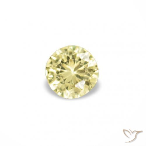 1.53 ct natürliche Medium Light-Yellow Saphir-Edelsteine, Runden, VVS-VS