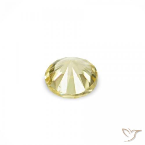 1.53 ct natürliche Medium Light-Yellow Saphir-Edelsteine, Runden, VVS-VS