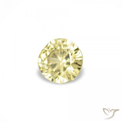 1.54 ct natürliche Blasses Gelb Saphir-Edelsteine, Runden, VS